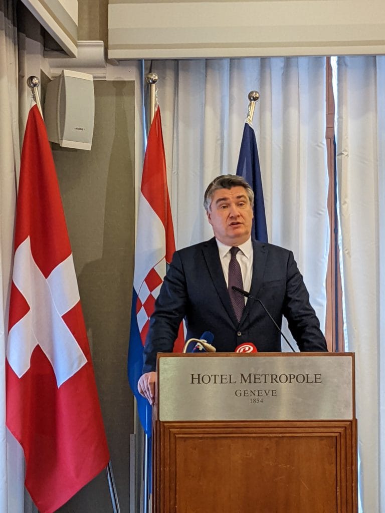 Predsjednik Milanović susret s Hrvatima u Ženevi