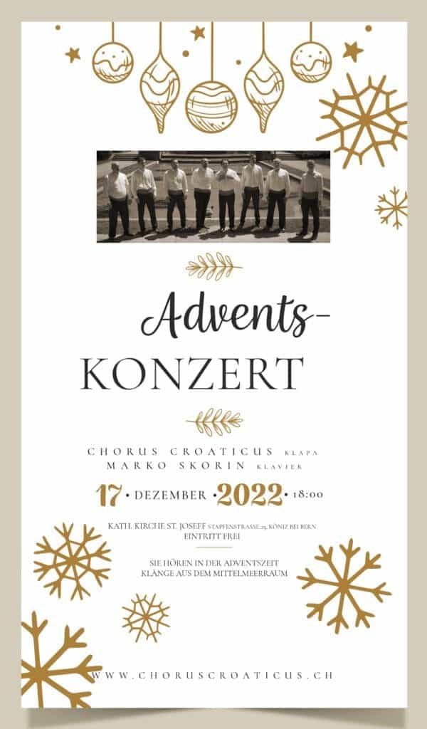 Adventski koncert klape Chorus Croaticus Bern