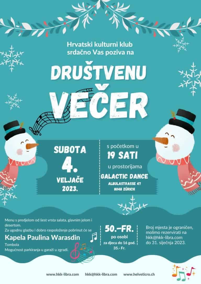 Društvena večer Hrvatskog kulturnog kluba 2023