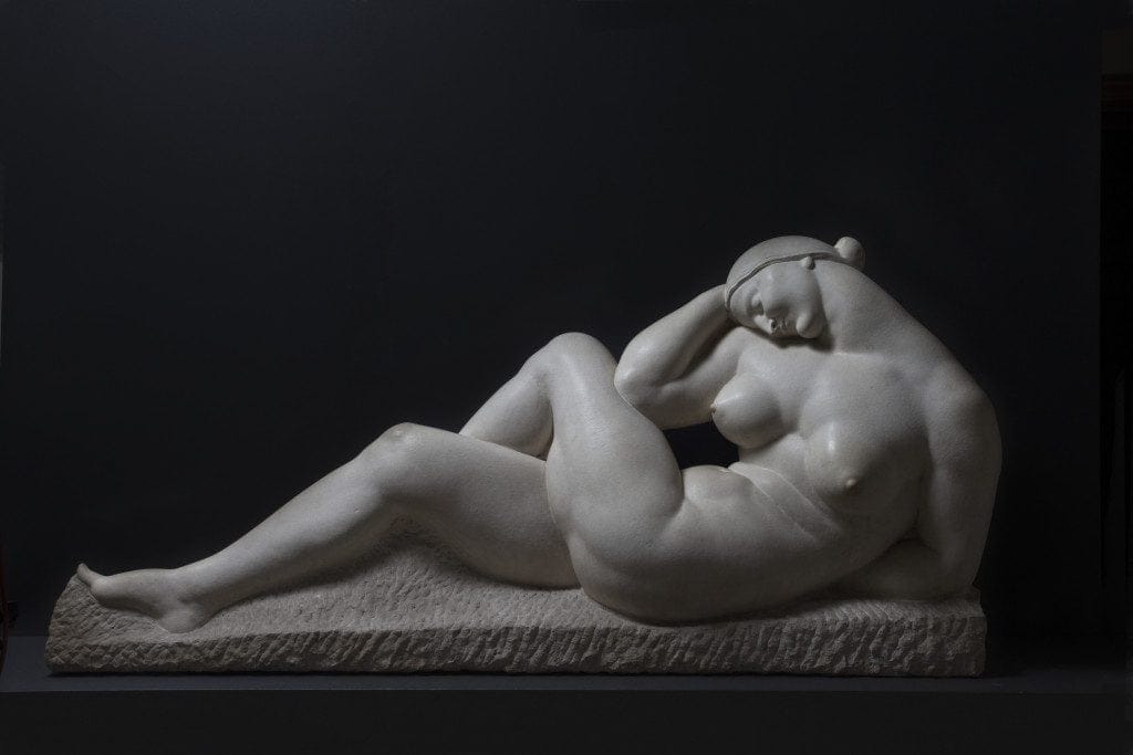 Ivan Meštrović, Sanjarenje, Zagreb, 1927., kamen, 88 x 187 x 40,5 cm, Galerija Meštrović, Split, GMS–13