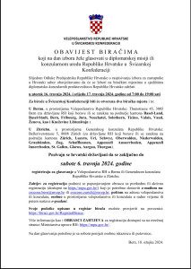 Obavijest biračima / VRH Bern