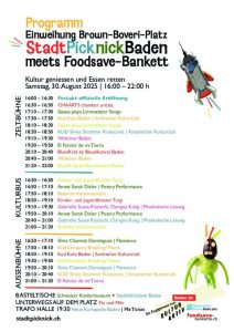 Program Festivala Stadtpicknick 2025 Baden