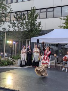 Folkloraši iz KUD-a Silvije Strahimir Kranjčević izvode plesove na pozornici Stadtpicknicka u Badenu.