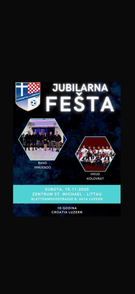 VELIKA JUBILARNA FEŠTA – 10 GODINA CROATIA LUZERN