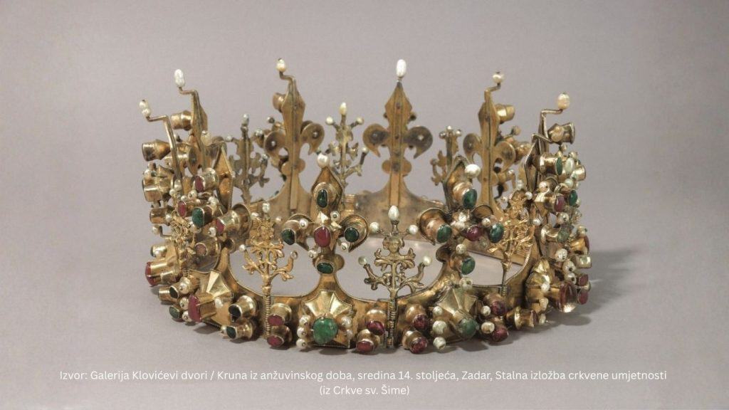 Kruna iz anžuvinskog doba, sredina 14. stoljeća, Zadar, Stalna izložba crkvene umjetnosti (iz Crkve sv. Šime)