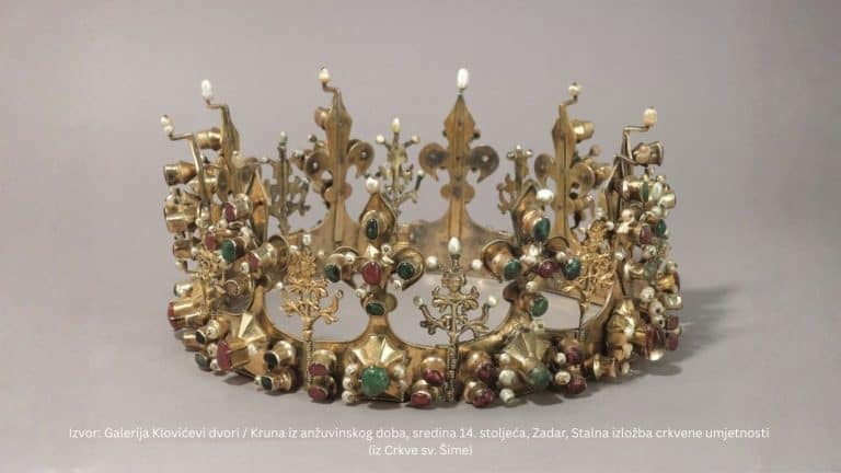 Kruna iz anžuvinskog doba, sredina 14. stoljeća, Zadar, Stalna izložba crkvene umjetnosti (iz Crkve sv. Šime)