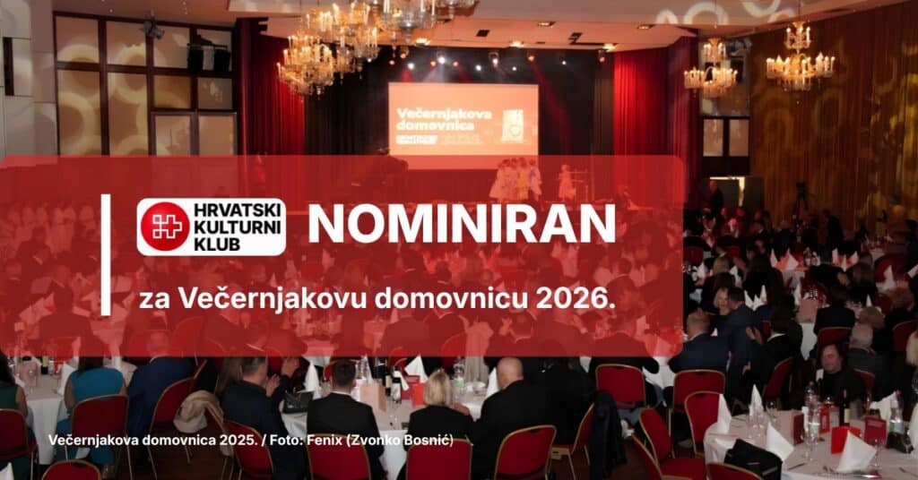 Hrvatski kulturni klub HKK nominacija Večernjakova domovnica 2026 portal Croatis.ch