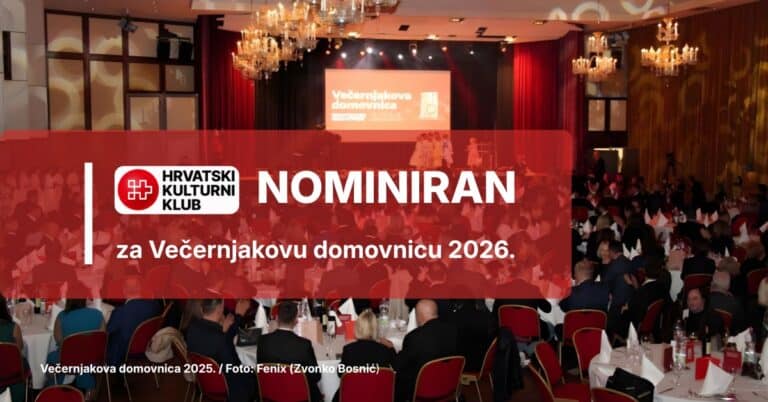 Hrvatski kulturni klub HKK nominacija Večernjakova domovnica 2026 portal Croatis.ch