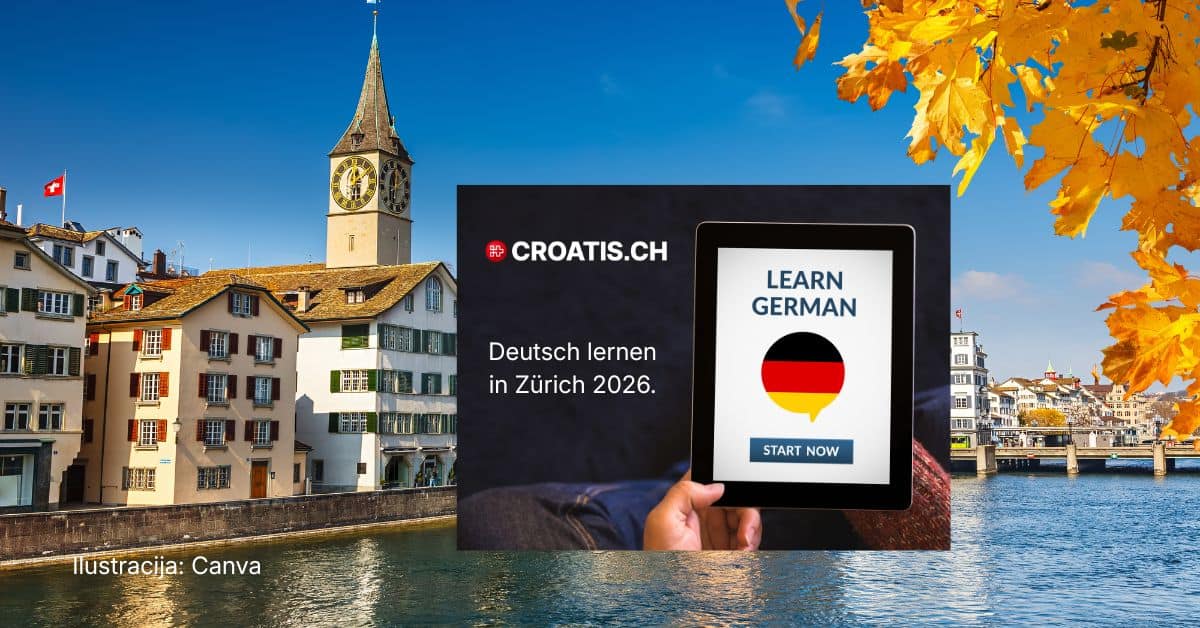 Polaznici uče njemački jezik u učionici u Zürichu Švicarska