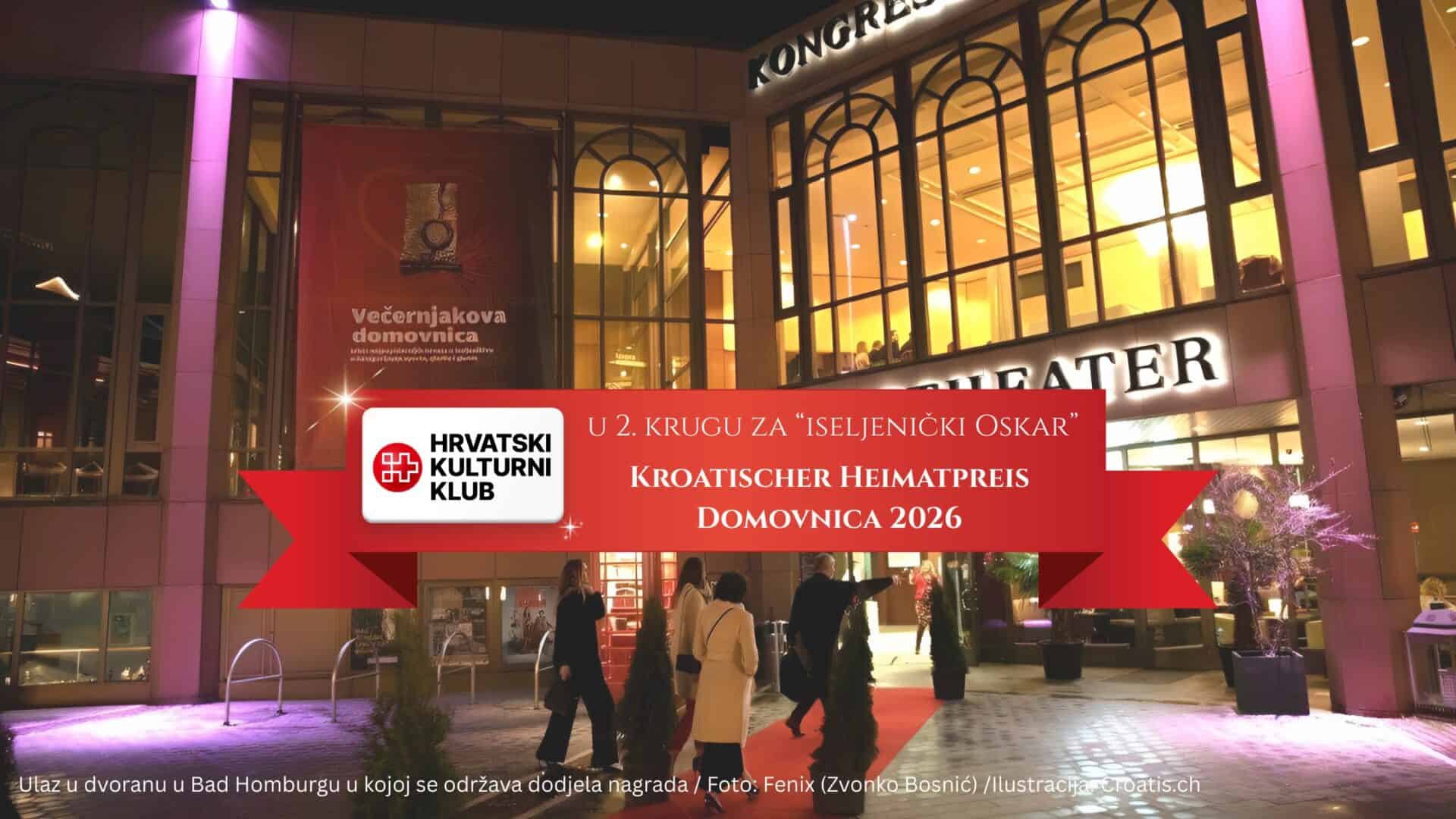 Hrvatski kulturni klub HKK Švicarska kandidati drugi krug Večernjakova domovnica 2026 Bad Homburg nagrada.