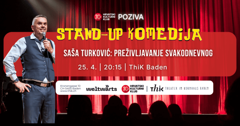 Saša Turković u Badenu: Stand-up "Preživljavanje svakodnevnog“ - Turkovic Kalendar