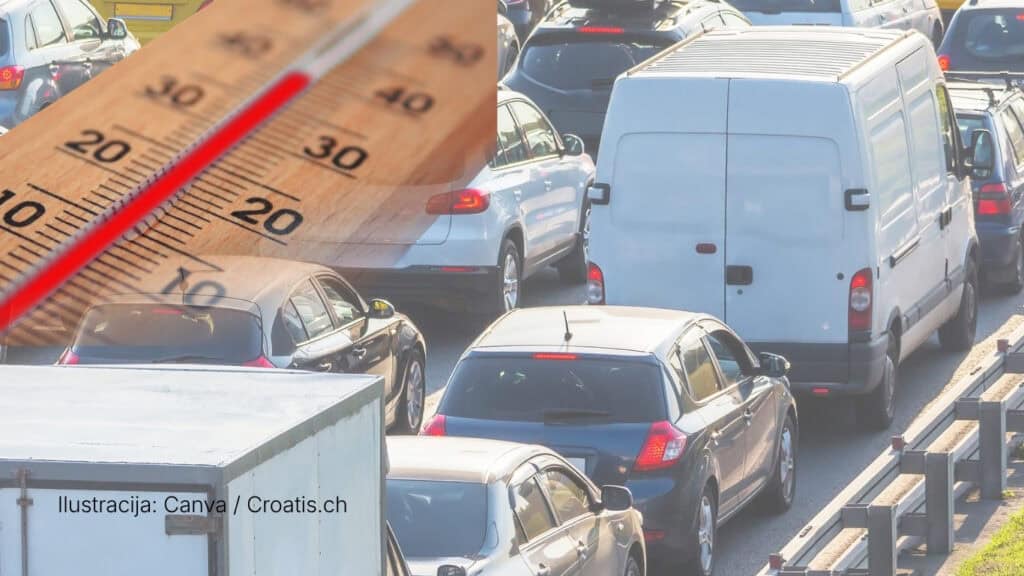 Gužva na prometnicama i visoke temperature u Hrvatskoj